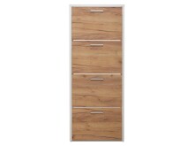 Schuhkipper >Filton II< in Weiß - 61x152x25cm (BxHxT)