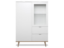 Highboard >Dalarna< in Weiß aus Metall - 100x140x40cm (BxHxT)