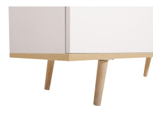Highboard >Dalarna< in Weiß aus Metall - 100x140x40cm (BxHxT)