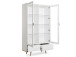 Vitrine >Dalarna< in Weiß aus Metall - 100x185x40cm (BxHxT)