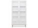 Vitrine >Dalarna< in Weiß aus Metall - 100x185x40cm (BxHxT)