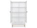 Vitrine >Dalarna< in Weiß aus Metall - 100x185x40cm (BxHxT)