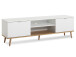 TV-Board >Dalarna< in Weiß aus Metall - 160x50x40cm (BxHxT)