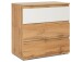 Kommode >Ravenna< in Honig-Eiche Weiß - 80x80x45cm (BxHxT)