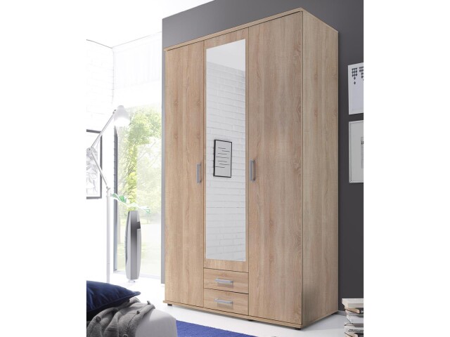 Kleiderschrank >Kitty II< in Sonoma-Eiche - 120x197x53cm (BxHxT)