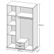 Kleiderschrank >Kitty II< in Sonoma-Eiche - 120x197x53cm (BxHxT)