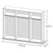 Schwebetürenschrank >Constantin< in Wildeiche / Weiß - 270x225x60cm (BxHxT)