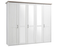 Kleiderschrank >Lebbie< in Pinie Weiß -...
