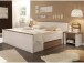 Bett >Lebbie< in Pinie Weiß - 186x91/49x42cm (BxHxT)
