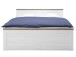 Bett >Lebbie< in Pinie Weiß - 186x91/49x42cm (BxHxT)