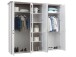 Schlafzimmer-Set >Lebbie< in Pinie Weiß - 241x49x42cm (BxHxT)