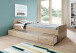 Bradford Modernes Einzelbett mit 3X Schubkästen 90 x 200 cm - Praktisches Jugendzimmer Kojenbett in Eiche Sonoma Optik - 95 x 66 x 204 cm (B/H/T)