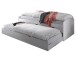 Bettgestell >Georgina< in Weiß - 96x23,5x198cm (BxHxT)