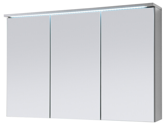 Spiegelschrank >Kirkja< in Titan - 100x68x22,5cm (BxHxT)
