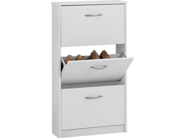 Schuhkipper >Arend II< in Weiß - 58,5x104,5x17cm (BxHxT)