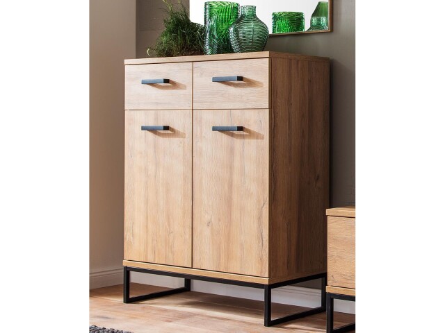 Schuhschrank >Torrent< in Grandson Oak Nachbildung - 81x104x38cm (BxHxT)