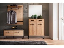 Schuhschrank >Torrent< in Grandson Oak Nachbildung - 81x104x38cm (BxHxT)