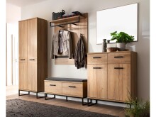 Garderobenpaneel >Torrent< in Grandson Oak Nachbildung - 90x113x28cm (BxHxT)