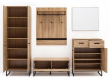 Garderoben-Set >Torrent< in Grandson Oak Nachbildung - 267x196x38cm (BxHxT)