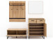 Garderoben-Set >Torrent< in Grandson Oak Nachbildung - 191x196x38cm (BxHxT)