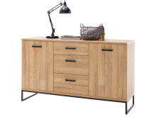 Sideboard >Torrent< in Grandson Oak Nachbildung - 151x88x44cm (BxHxT)
