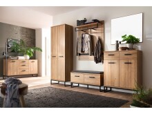 Sideboard >Torrent< in Grandson Oak Nachbildung - 151x88x44cm (BxHxT)