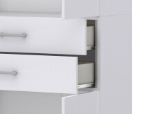 Büro-Set >Hamburg VI< in Weiß aus Metall - 80x33cm (BxH)