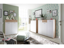 Schuhschrank >Mansfield< in Sonoma-Eiche - 90x120x36cm (BxHxT)