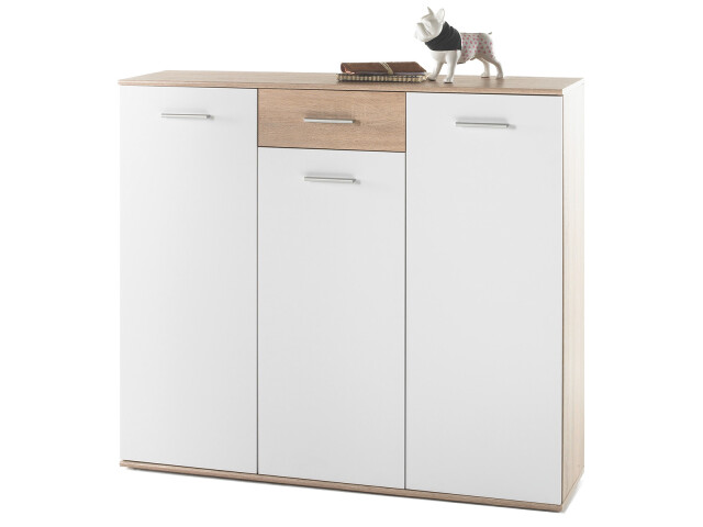 Schuhschrank >Mansfield< in Sonoma-Eiche - 136x120x36cm (BxHxT)