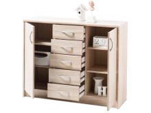 Kommode >Olli< in Sonoma-Eiche - 109x86x35cm (BxHxT)