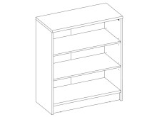 Regal >Olli< in Buche - 72x86x34cm (BxHxT)