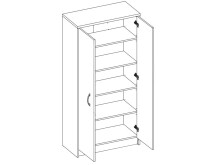 Aktenschrank >Olli< in Sonoma-Eiche - 72x148x35cm (BxHxT)