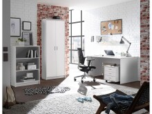 Aktenschrank >Olli< in Weiß - 72x198x35cm (BxHxT)