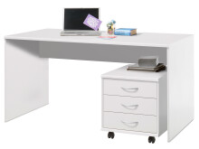 Schreibtisch >Olli< in Weiß - 150x75x75cm (BxHxT)