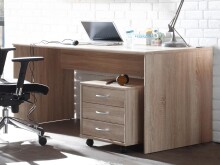Schreibtisch >Olli< in Sonoma-Eiche - 150x75x75cm (BxHxT)