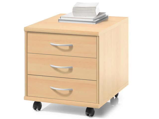 Rollcontainer >Olli< in Buche - 46x48x54cm (BxHxT)
