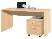 Rollcontainer >Olli< in Buche - 46x48x54cm (BxHxT)