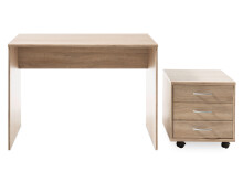 Schreibtisch >Olli< in Sonoma-Eiche - 106x75x75cm (BxHxT)
