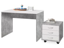 Schreibtisch >Olli< in Beton - 106x75x75cm (BxHxT)