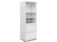 Regal >Ravenna< in Weiß Matt - 45x131x37cm...