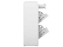 Schuhschrank >Ravenna III< in Weiß/Matt - 137.6x109x37cm (BxHxT)