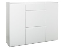 Schuhschrank >Ravenna III< in Weiß/Matt - 137.6x109x37cm (BxHxT)