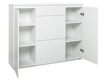 Schuhschrank >Ravenna III< in Weiß/Matt - 137.6x109x37cm (BxHxT)