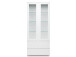 Vitrine >Ravenna I< in Weiß/Matt aus Glas - 80x191x40cm (BxHxT)