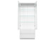 Vitrine >Ravenna I< in Weiß/Matt aus Glas - 80x191x40cm (BxHxT)