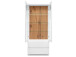 Vitrine >Ravenna I< in Weiß/Matt aus Glas - 80x191x40cm (BxHxT)