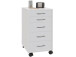 Rollcontainer >Pit< in Weiß - 33x63,5x38cm (BxHxT)