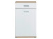Schuhschrank >Arlington II< in chrom matt aus Metall - 60x104x38cm (BxHxT)