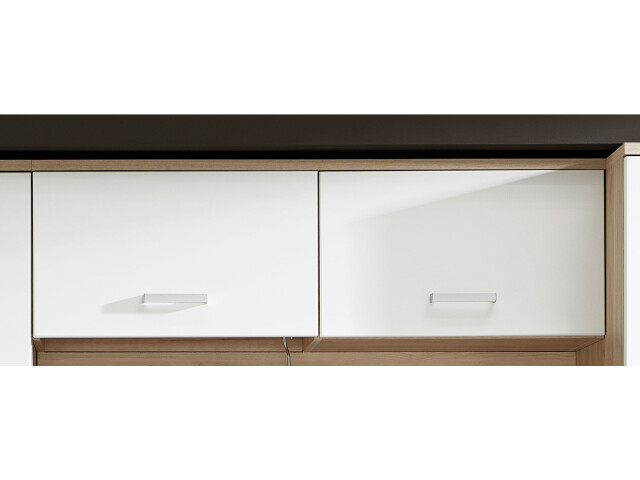 Hängeschrank >Arlington I< in chrom matt aus Metall - 120x38x38cm (BxHxT)