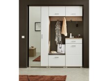 Hängeschrank >Arlington I< in chrom matt aus Metall - 120x38x38cm (BxHxT)